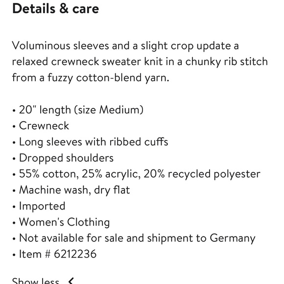 BP rib crop crewneck sweater - Picture 5 of 6